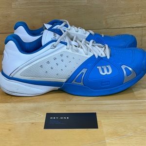 Wilson Rush Pro Blue White Silver Tennis Sneaker